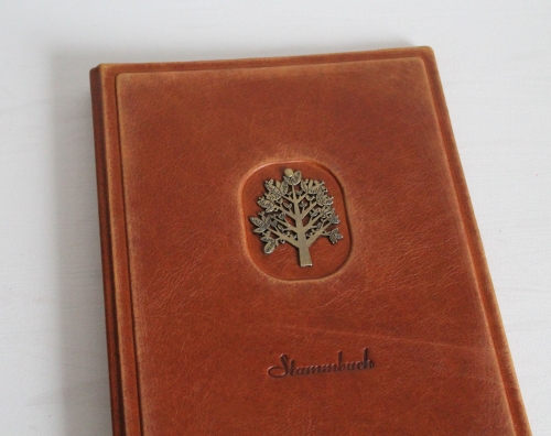 Stammbuch "Lebensbaum" im Vintage-Look DIN A4, cognagbraun